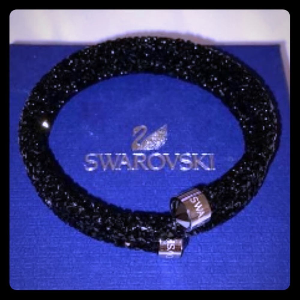 Swarovski crystal (black) wrap choker or bracelet